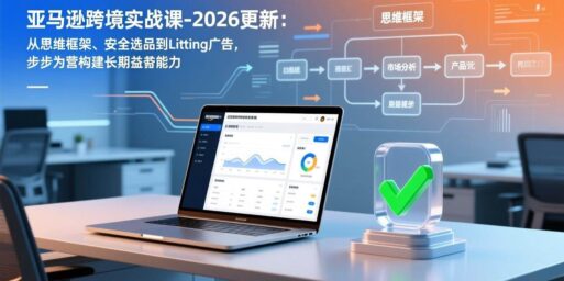 亚马逊跨境实战课-2026更新:从思维框架、安全选品到Listing广告,步步为营构建长期盈利能力